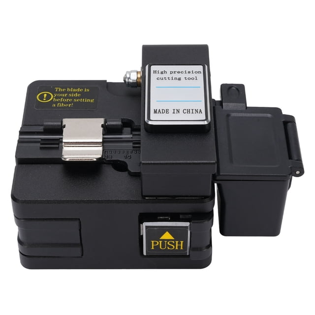 Optical Fiber Cleaver, Fiber Optic Cable Cutter 50000 Times Wear Resist Tungsten Steel Blade Non Slip for FTTH