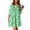 Green, variant on Pisexur Womens Summer Dresses V Neck Short Sleeve Mini Dress Boho Floral Print Sundress Fashion Casual Loose Midi Dress Pleated Flowy T-Shirts Dress for Hawaiian Beach Vacation
