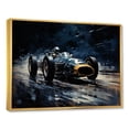 thumbnail image 2 of Designart "Midnight 1950s Vintage Race Car on Track III" Architecture Framed Wall Art - Modern Black Race Tracks Living Room Framed Canvas Art, 2 of 6