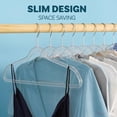 thumbnail image 5 of DEILSY Clear Hangers 50 Pack with Silver Hook - Non Velvet Slim Hangers - Durable Hanger Space Saver for Closet Organization, Shirts, Dresses, Jackets, Pants, Adult Clothes Storage Solution, 5 of 8