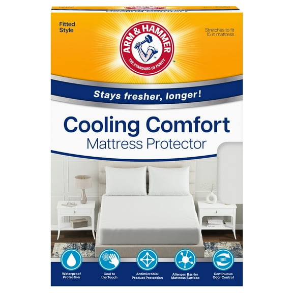 Arm & Hammer™ Cooling Comfort Fitted Mattress Protector, Twin