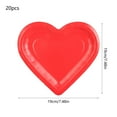 thumbnail image 2 of Gqtwoy 20Pcs Heart Shaped Paper Plates for Valentines Day, Disposable Party Tableware, Romantic Decorations, Light Weight Eco-Friendly Plates, Perfect for Birthdays and Gatherings, 2 of 6
