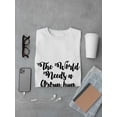 thumbnail image 3 of The World Needs a Group Hug Graphic Men White T-Shirt, Male Small, 3 of 4
