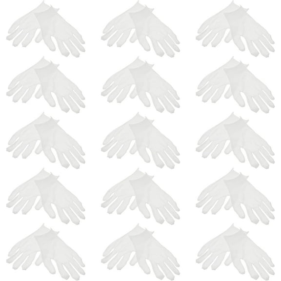 Cotton Gloves Moisturizing Gloves 15 Pairs Moisturizing Cotton Gloves Inspection Gloves Eczema Gloves Dry Hands Gloves Bedtime Cosmetic Gloves for Men Women Cotton Gloves White Gloves