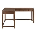 thumbnail image 5 of Pemberly Row Engineered Wood Sit-to-Stand L-Desk in Brushed Walnut Finish, 5 of 11