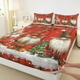 thumbnail image 3 of Manfei Kawaii Gnome Bed Sheets,Merry Christmas King Sheets,Redd Old Barn Door Sheet Set For Girls Kids,Breathable Home Decor,4-Piece, 3 of 7
