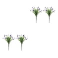 thumbnail image 3 of Naiovety 2 uds flores artificiales de plástico plantas de tallo largo falso ramo de imitación decoraciones de de interior decoración de Púrpura 2Conjunto, 3 of 6