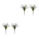 thumbnail image 3 of Naiovety 2 uds flores artificiales de plástico plantas de tallo largo falso ramo de imitación decoraciones de de interior decoración de Púrpura 2Conjunto, 3 of 6