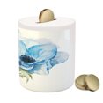 thumbnail image 3 of Anemone Flower Piggy Bank, Rustic Floral Design with Blooms in Watercolors Splashes, Ceramic Coin Bank Money Box for Cash Saving, 3.6" X 3.2", Lavender Pale Blue Green, by Ambesonne, 3 of 4