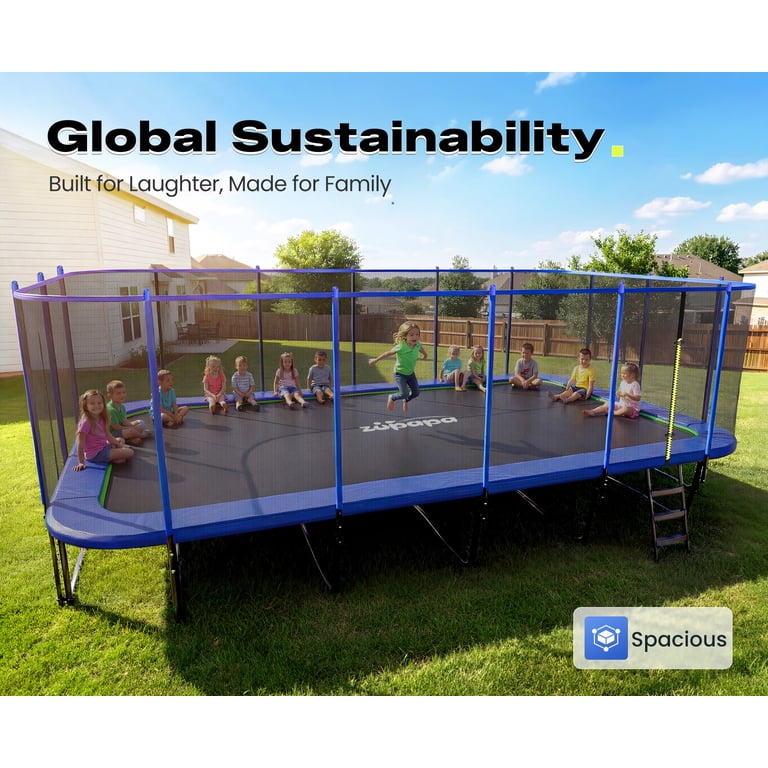 Zupapa 13x23 FT Rectangle Trampoline for Kids & Adults, Outdoor