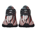 thumbnail image 5 of Patriot Horse American flag Shoes Sneakers Black Size 4.5, 5 of 7
