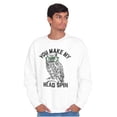 thumbnail image 5 of Make Head Spin Hipster Glasses Owl Sweatshirt for Men or Women Brisco Brands L, 5 of 6