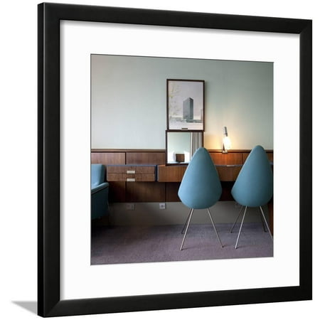 Double Tree Hotel Suites - Arne Jacobsen Suite 606 in Sas Radisson Blue Royal Hotel, Copenhagen, Denmark Framed Print Wall Art