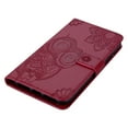 thumbnail image 7 of Feishell Wallet Case for Samsung Galaxy A25 5G,Owl Embossed Pattern Premium PU Leather with Card Holder Magnetic Clasp Flip Holder Phone Case Cover for Samsung Galaxy A25 5G,Winered, 7 of 7