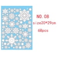 thumbnail image 1 of Nvzi 544 piezas/8 hojas de calcomanías de pared de copos de nieve navideños, calcomanías de copos de nieve blancos,suministros para fiestas navideñas para decoraciones de invierno, D, 1 of 4