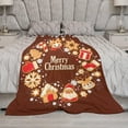 thumbnail image 5 of Christmas Gingerbread Wreath Throw Blanket Soft Warm Merry Xmas Lightweight Flannel Plush Fuzzy Blankets Gift for Women Kids Boys Teens 50X60 in, 5 of 6