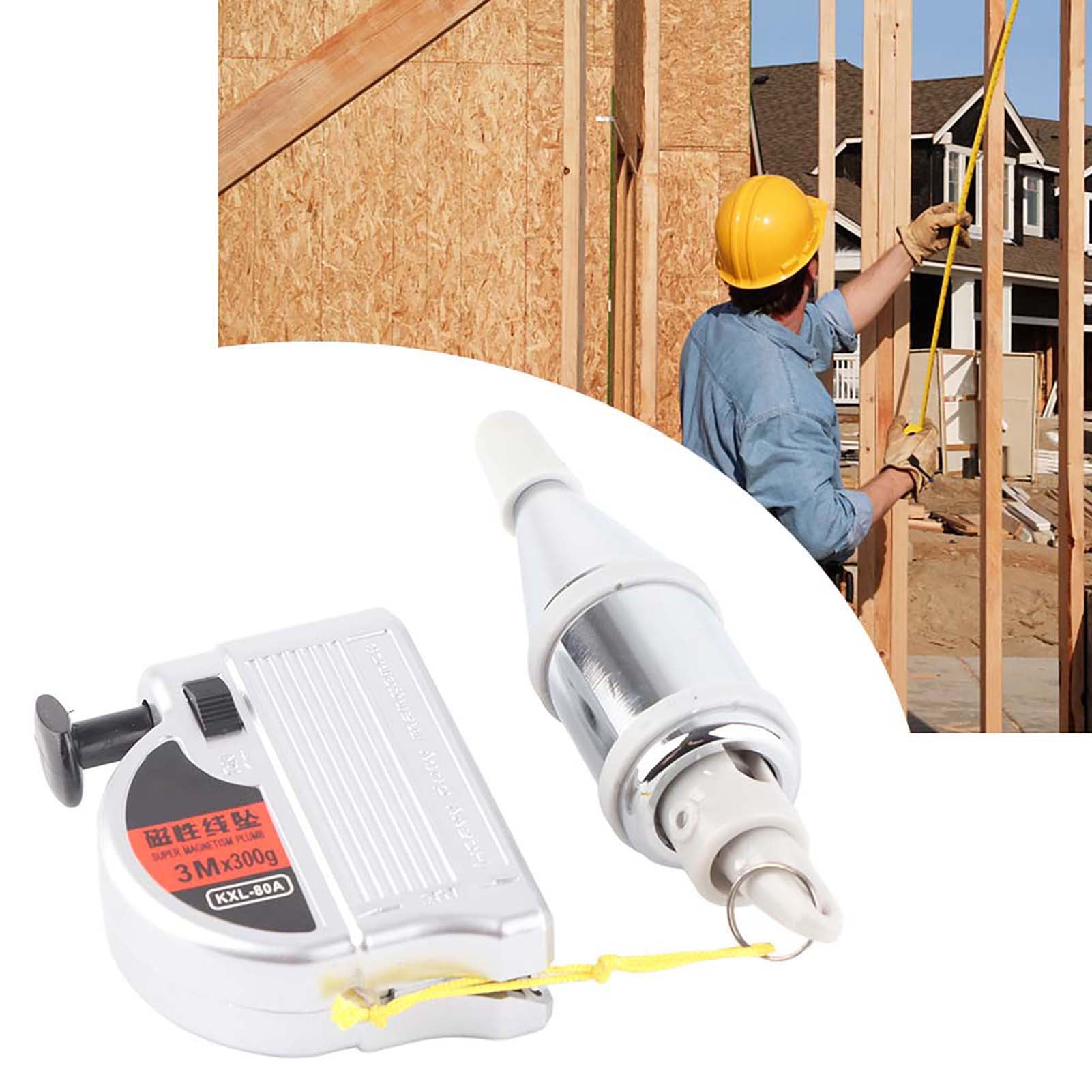 Alloy Steel Measuring Tool Magnetic Plumb Bob With 5-Meter Line - Alloy ...