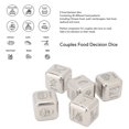 thumbnail image 3 of Parejas Dados de decisión de Alimentos, Parejas de metal dados nocturnos 5pcs Cómodo Rodando para Aniversario, 3 of 7