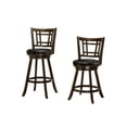 thumbnail image 1 of Furniture of America Charleen 24-inch Swivel Bar Stool in Brown Cherry, 1 of 2