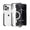 Clear/Black, variant on ELEHOLD Acrylic Clear Wireless Charging Case for iPhone 13 Pro Max 6.7 inch.Support Magsafe Feature Anti-Scratch Shockproof Clear Four Corner Cushion Anti-Dropping Full Body Protection Case, Purple