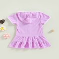 thumbnail image 4 of Robe de Plage à Capuchon pour Filles, Cache-Maillot de Bain pour Piscine, Peignoir en Éponge, Serviette, Robe de Plage, Tout-Petit Bébé pour Maillots de Bain, 4 of 7