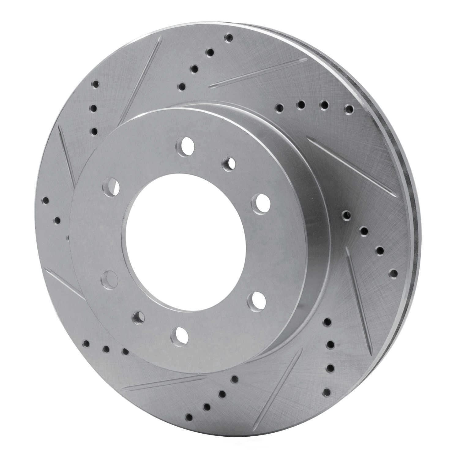 Dynamic Friction Company 631-93000L DFC Brake Rotor - Drilled And Slotted - Silver