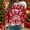 #185-Red, variant on Women's Casual Christmas Print Round Neck Long Sleeve T-Shirt Loose Santa Snowman Xmas Tree Top Gifts