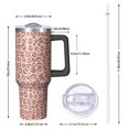 thumbnail image 2 of Leopard Print 40oz Tumbler– Stainless Steel Insulated Tumbler with Handle and Straw, Large Capacity Travel Cup for Hot & Cold Drinks, 2 of 6