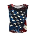 thumbnail image 5 of Jsaierl Womens 4th of July Tank Tops Plus Size Patriotic Stars and Stripes Graphic Tees Cute Sleeveless T Shirts Camisole Workout Round Neck Tanks S-XXL, 5 of 8