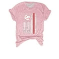 thumbnail image 2 of Hauts d'Été pour Femmes, 2024 Blouses Décontractées Chic pour l'Entraînement T-Shirts T-Shirts de Baseball pour Femmes à Imprimé Col Rond Multicolore Multi Tailles Été Manches Courtes Rose, 2 of 3