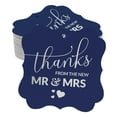thumbnail image 1 of Inkdotpot Real Silver Foil Thanks From The New Wedding Tags Favor Bracket Shape Hang Pack Of 50 Paper Tags, 1 of 1