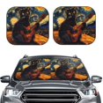 thumbnail image 2 of Saiise Starry Night Cat Guitarist for Foldable Car Sun Shades (2-Pack) Offer Sun Protection with an Easy-fold Design for Convenient Windshield Shading-Large, 2 of 6