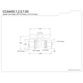 thumbnail image 2 of Kingston Brass Vintage Arrêt Droit avec 5/8" OD Compression x 1/2" OD Compression, 2 of 2