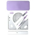 thumbnail image 1 of Kits de Géométrie Mathématique Règle 15cm 45 Degrés 60 Degrés Règle Triangle Boussole Dessin Violet Boîte Fermée, 1 of 9