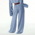 thumbnail image 4 of Womens Linen Pants Wide Leg Loose Cotton Swimsuit Coverups Summer Pants Beach Vacation Outfits Light Blue L, 4 of 4