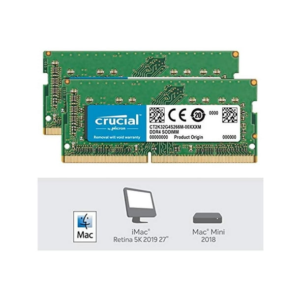 Crucial DDR4 kit 64 GB: x 32 GB SO-DIMM 260-pin 2666