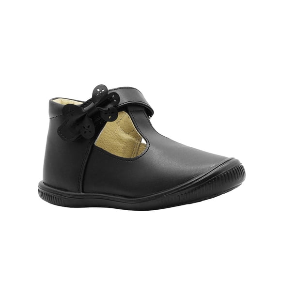 Zapato Escolar Para Niña Piel Negro Plantilla Arco Soporte negro 15