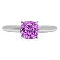 thumbnail image 7 of Solitaire Engagement Ring for Women - 1ct Simulated Alexandrite in 14K White Gold Promise Ring, 7 of 7