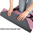 thumbnail image 3 of Pink and Black Of Leopard Print Hot Yoga Mat Towel Non Slip for Hot Yoga - Quick-Drying Yoga Mat Cover with 4 Corner Pockets with Travel Bag - Hot Yoga Towel Non Slip 74"x26", 3 of 6