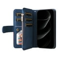 thumbnail image 5 of Designed for iPhone 17 Pro Max, Wallet Cases Zipper Leather Card Slot Flip Magnetic Phone Cover Compatible with iPhone 17 Pro Max Wrist Strap Kickstand Stand Purse, Blue, 5 of 9