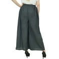 thumbnail image 4 of Phagun Black Cotton Tie Knot Waist Thai Fisherman Pants Boho Yoga Trousers-S, 4 of 7