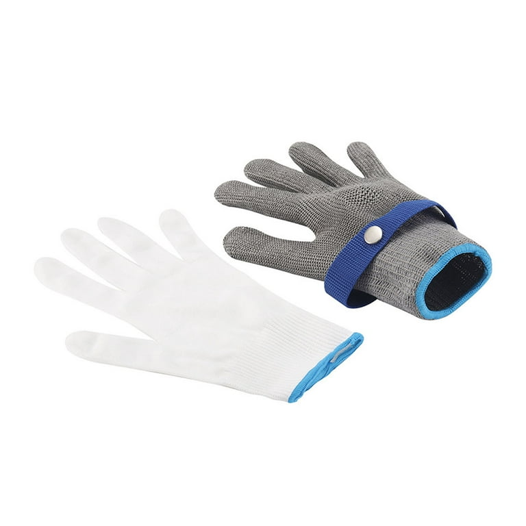 Zexumo Cut Resistant Gloves,Stainless Steel Wire Metal Mesh