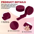 thumbnail image 3 of Uxcell Velvet Ribbon, Handmade Frayed Raw Edge Thick Fringe Ribbon for Gift Wrapping Burgundy, 3 of 6