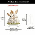 thumbnail image 2 of EUDIDV Easter Decor Easter Figurines 2D Flat Acrylic White Family Ornament Easter Party Supplies, 2 of 6