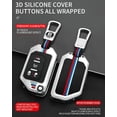 thumbnail image 3 of for Jeep Key Fob Cover Metal Key Case Compatible for Gladiator JT Wrangler JL JLU Rubicon Key Fob Holder Protector Shell, 3 of 8