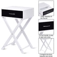 thumbnail image 5 of Canddidliike Modern X-Shape Accent Side End Table-Black, Practical X-Base Table, 1 Drawer for Storage, Gorgeous Design, Sturdy MDF Construction, Easy to Assemble, 5 of 5