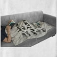 thumbnail image 6 of Cartoon Soft Flannel Fleece Throw Blanket, Unicorn Dreaming Rainbow Myst Epic Creature Pony Grace Artwork, Cozy Plush for Indoor and Outdoor Use, 60" x 80", Cream Blue Black, by Ambesonne, 6 of 6