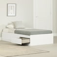 thumbnail image 1 of South Shore Fusion Twin Mates Bed with 3 Drawers, in Pure White, 1 of 12