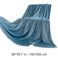 thumbnail image 3 of Frazada Manta polar azul claro de 150 x 200 cm, súper suave y cálida, para sofá cama, toalla de baño de franela (1 unidad) JASKFLY, 3 of 9