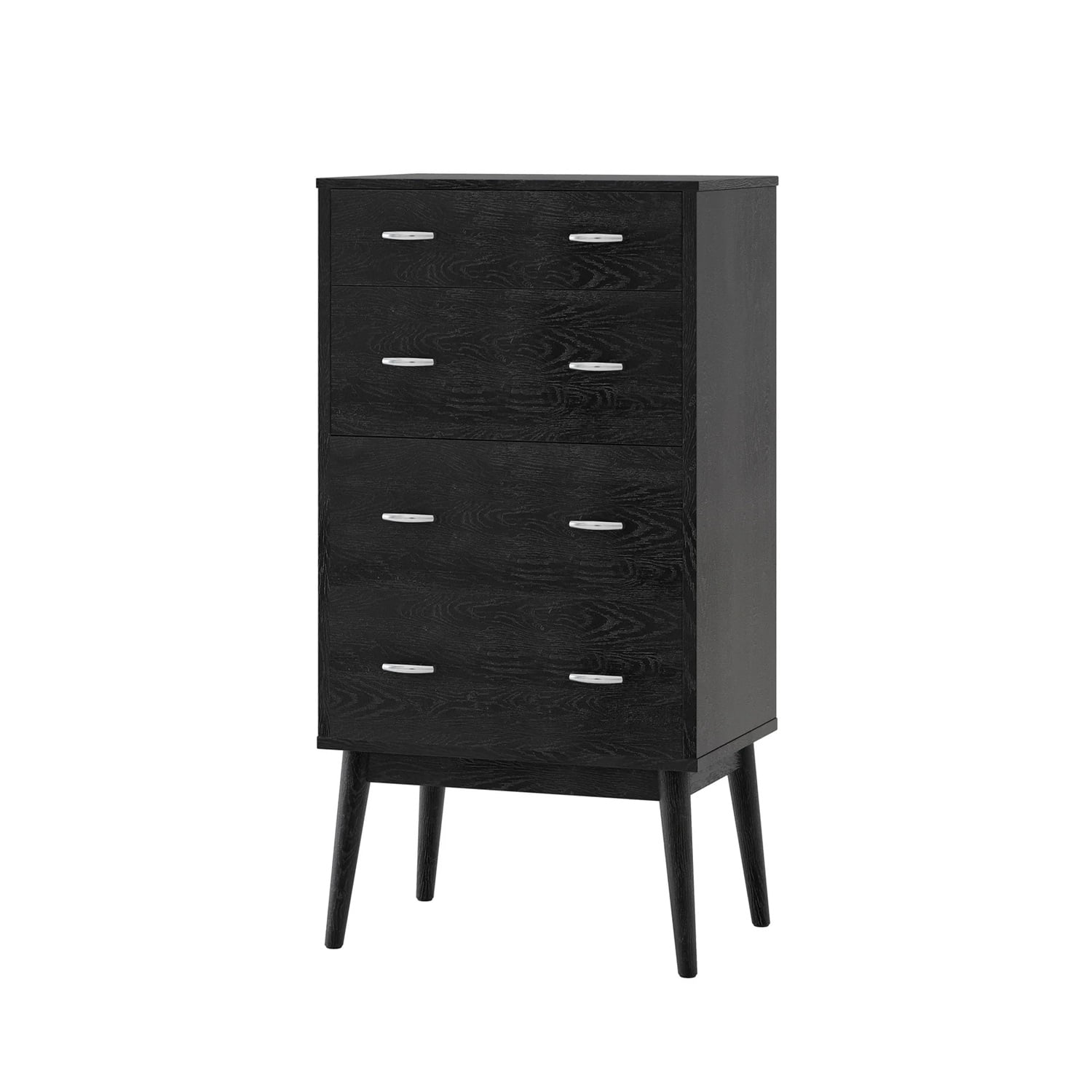 Kadyn MDF Dresser, 4 Drawer Dresser for Bedroom, Modern Drawer Chest with 4 Drawer, Black
